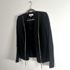 Rachel Zoe black zipper blazer